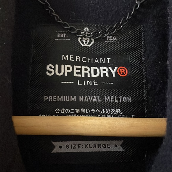 Mens Superdry pea-coat - Picture 2 of 4